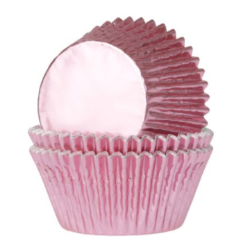 Cupcakes Backförmchen 24 Stück - Metallic Rosa - House of Marie